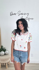 Claire Embroidery Top