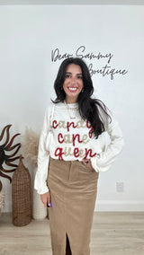 Candy Cane Queen Sweater