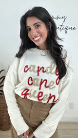 Candy Cane Queen Sweater