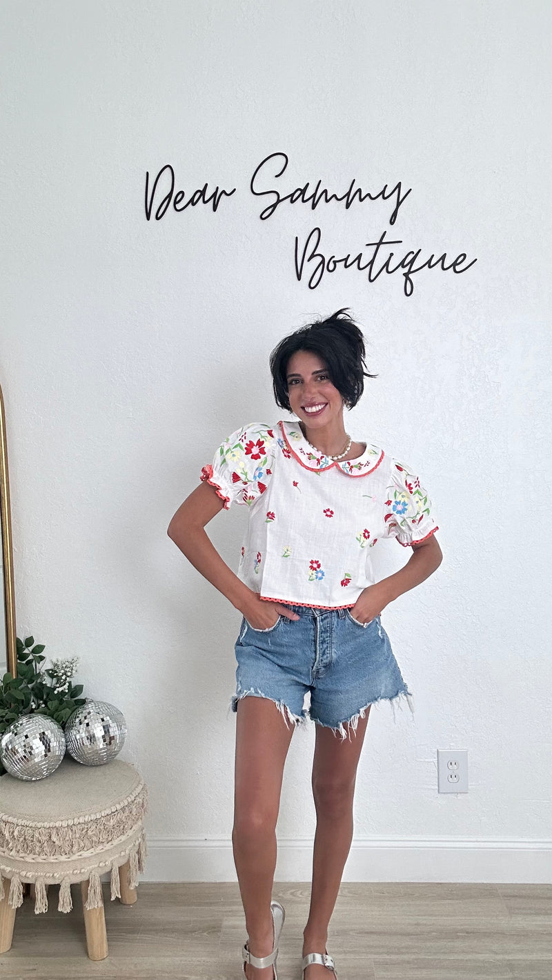 Claire Embroidery Top