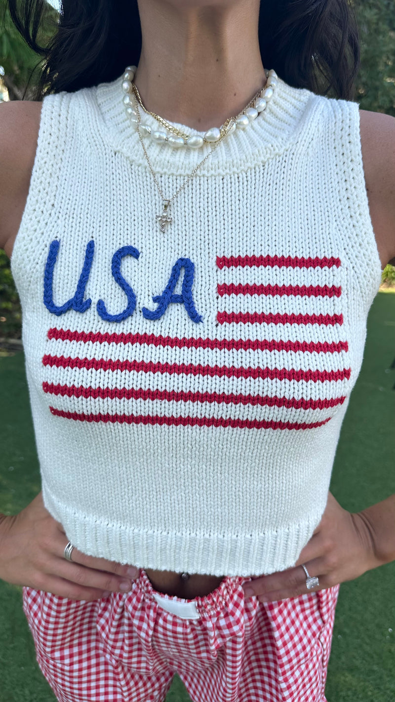 American Girl Sweater Tank Top