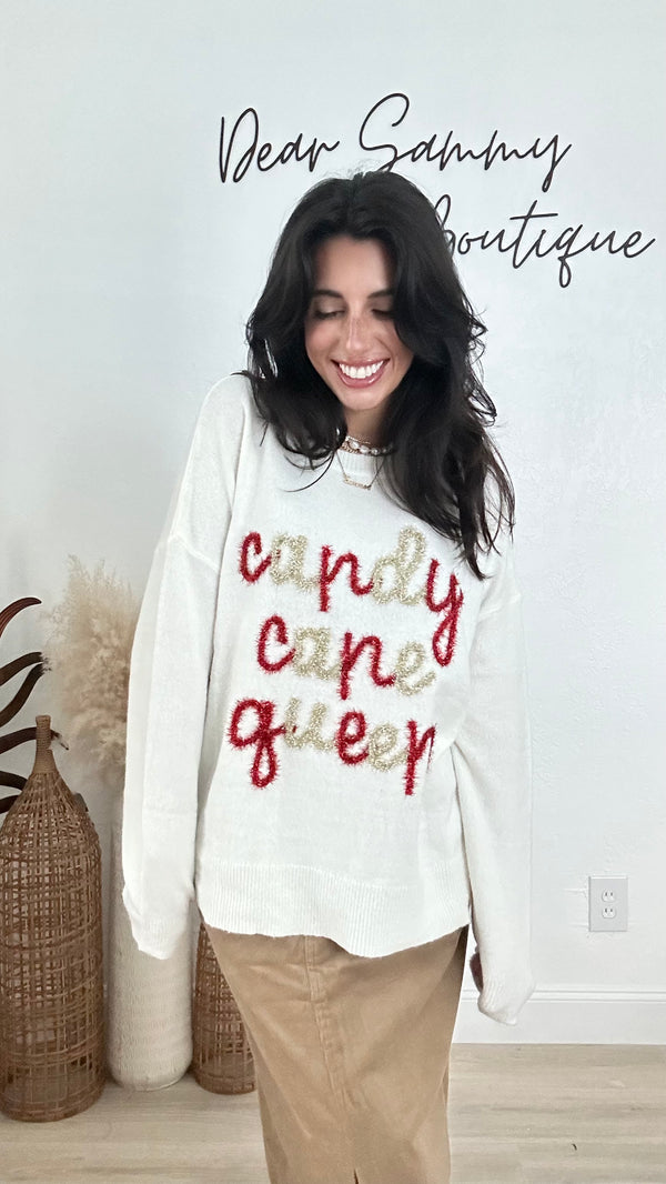 Candy Cane Queen Sweater